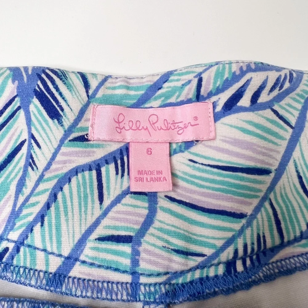 Lilly Pulitzer Shorts Makenna Ponte Stretch Shorts Blue Boho Pockets
